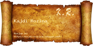 Kajdi Rozina névjegykártya